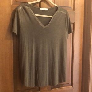 Rose + Olive V-neck Top